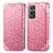 Coque Portefeuille Motif Fantaisie Livre Cuir Etui Clapet S01D pour OnePlus 9 Pro 5G Or Rose