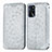 Coque Portefeuille Motif Fantaisie Livre Cuir Etui Clapet S01D pour Oppo A16 Argent