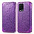 Coque Portefeuille Motif Fantaisie Livre Cuir Etui Clapet S01D pour Oppo A54 4G Violet