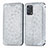 Coque Portefeuille Motif Fantaisie Livre Cuir Etui Clapet S01D pour Oppo A74 4G Argent