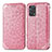 Coque Portefeuille Motif Fantaisie Livre Cuir Etui Clapet S01D pour Oppo A95 4G Or Rose