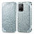 Coque Portefeuille Motif Fantaisie Livre Cuir Etui Clapet S01D pour Oppo F19 Pro+ Plus 5G Argent