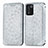 Coque Portefeuille Motif Fantaisie Livre Cuir Etui Clapet S01D pour Oppo K9S 5G Argent