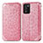 Coque Portefeuille Motif Fantaisie Livre Cuir Etui Clapet S01D pour Oppo K9S 5G Or Rose