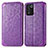 Coque Portefeuille Motif Fantaisie Livre Cuir Etui Clapet S01D pour Oppo K9S 5G Violet