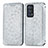 Coque Portefeuille Motif Fantaisie Livre Cuir Etui Clapet S01D pour Oppo Reno6 Pro+ Plus 5G Argent