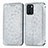 Coque Portefeuille Motif Fantaisie Livre Cuir Etui Clapet S01D pour Oppo Reno6 Z 5G Argent