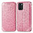 Coque Portefeuille Motif Fantaisie Livre Cuir Etui Clapet S01D pour Oppo Reno6 Z 5G Or Rose