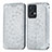 Coque Portefeuille Motif Fantaisie Livre Cuir Etui Clapet S01D pour Oppo Reno7 Pro 5G Argent