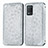 Coque Portefeuille Motif Fantaisie Livre Cuir Etui Clapet S01D pour Realme 8 5G Argent