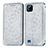 Coque Portefeuille Motif Fantaisie Livre Cuir Etui Clapet S01D pour Realme C11 (2021) Argent