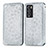 Coque Portefeuille Motif Fantaisie Livre Cuir Etui Clapet S01D pour Realme GT Master Explorer 5G Argent