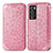 Coque Portefeuille Motif Fantaisie Livre Cuir Etui Clapet S01D pour Realme GT Master Explorer 5G Or Rose