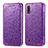 Coque Portefeuille Motif Fantaisie Livre Cuir Etui Clapet S01D pour Samsung Galaxy A01 SM-A015 Violet