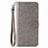 Coque Portefeuille Motif Fantaisie Livre Cuir Etui Clapet S01D pour Samsung Galaxy A02 Gris