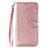 Coque Portefeuille Motif Fantaisie Livre Cuir Etui Clapet S01D pour Samsung Galaxy A02 Or Rose