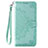 Coque Portefeuille Motif Fantaisie Livre Cuir Etui Clapet S01D pour Samsung Galaxy A02 Vert