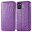 Coque Portefeuille Motif Fantaisie Livre Cuir Etui Clapet S01D pour Samsung Galaxy A02s Violet