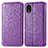 Coque Portefeuille Motif Fantaisie Livre Cuir Etui Clapet S01D pour Samsung Galaxy A03 Core Violet