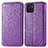 Coque Portefeuille Motif Fantaisie Livre Cuir Etui Clapet S01D pour Samsung Galaxy A03 Violet