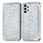 Coque Portefeuille Motif Fantaisie Livre Cuir Etui Clapet S01D pour Samsung Galaxy A13 4G Argent