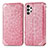 Coque Portefeuille Motif Fantaisie Livre Cuir Etui Clapet S01D pour Samsung Galaxy A13 4G Or Rose