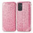 Coque Portefeuille Motif Fantaisie Livre Cuir Etui Clapet S01D pour Samsung Galaxy A15 4G Or Rose