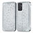 Coque Portefeuille Motif Fantaisie Livre Cuir Etui Clapet S01D pour Samsung Galaxy A15 5G Argent