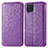 Coque Portefeuille Motif Fantaisie Livre Cuir Etui Clapet S01D pour Samsung Galaxy A22 4G Violet