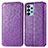 Coque Portefeuille Motif Fantaisie Livre Cuir Etui Clapet S01D pour Samsung Galaxy A23 4G Violet