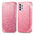 Coque Portefeuille Motif Fantaisie Livre Cuir Etui Clapet S01D pour Samsung Galaxy A32 4G Or Rose