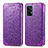 Coque Portefeuille Motif Fantaisie Livre Cuir Etui Clapet S01D pour Samsung Galaxy A52 4G Violet