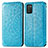 Coque Portefeuille Motif Fantaisie Livre Cuir Etui Clapet S01D pour Samsung Galaxy F02S SM-E025F Bleu