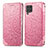 Coque Portefeuille Motif Fantaisie Livre Cuir Etui Clapet S01D pour Samsung Galaxy F62 5G Or Rose