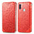 Coque Portefeuille Motif Fantaisie Livre Cuir Etui Clapet S01D pour Samsung Galaxy M11 Rouge