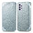 Coque Portefeuille Motif Fantaisie Livre Cuir Etui Clapet S01D pour Samsung Galaxy M32 5G Argent