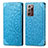 Coque Portefeuille Motif Fantaisie Livre Cuir Etui Clapet S01D pour Samsung Galaxy Note 20 Ultra 5G Bleu