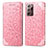 Coque Portefeuille Motif Fantaisie Livre Cuir Etui Clapet S01D pour Samsung Galaxy Note 20 Ultra 5G Or Rose