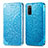 Coque Portefeuille Motif Fantaisie Livre Cuir Etui Clapet S01D pour Samsung Galaxy S20 5G Bleu