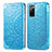 Coque Portefeuille Motif Fantaisie Livre Cuir Etui Clapet S01D pour Samsung Galaxy S20 FE (2022) 5G Bleu