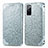 Coque Portefeuille Motif Fantaisie Livre Cuir Etui Clapet S01D pour Samsung Galaxy S20 FE 5G Argent