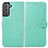 Coque Portefeuille Motif Fantaisie Livre Cuir Etui Clapet S01D pour Samsung Galaxy S22 Plus 5G Vert