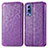 Coque Portefeuille Motif Fantaisie Livre Cuir Etui Clapet S01D pour Vivo iQOO Z3 5G Violet