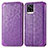 Coque Portefeuille Motif Fantaisie Livre Cuir Etui Clapet S01D pour Vivo V20 (2021) Violet