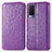 Coque Portefeuille Motif Fantaisie Livre Cuir Etui Clapet S01D pour Vivo V21e 5G Violet