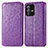 Coque Portefeuille Motif Fantaisie Livre Cuir Etui Clapet S01D pour Vivo V23 5G Violet