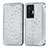 Coque Portefeuille Motif Fantaisie Livre Cuir Etui Clapet S01D pour Vivo X70 Pro 5G Argent