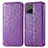 Coque Portefeuille Motif Fantaisie Livre Cuir Etui Clapet S01D pour Vivo Y21a Violet