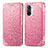 Coque Portefeuille Motif Fantaisie Livre Cuir Etui Clapet S01D pour Xiaomi Mi 11i 5G Or Rose