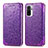 Coque Portefeuille Motif Fantaisie Livre Cuir Etui Clapet S01D pour Xiaomi Poco M5S Violet